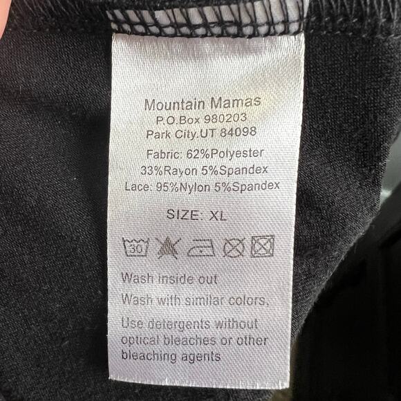 Mountain Mama's Zip Up Ruffle Lightweight Sweatshirt Jacket Size XL Black - Picture 3 of 9